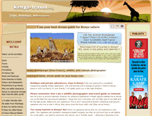 Tablet Screenshot of kenya-travel.org